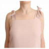 Abito midi trapezio piume senza maniche poliestere rosa - IT42-M