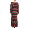 Maxi tubino in maglia di lana a righe multicolor - IT44-L