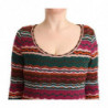 Maxi tubino in maglia di lana a righe multicolor - IT44-L