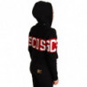 Giacca cardigan logo abbottonato cappuccio cashmere nero - IT40-S