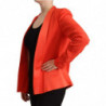 Giacca soprabito tasca blazer acetato maniche lunghe arancione - IT