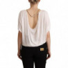 T-shirt bianca a maniche corte con catena dorata - IT42-M