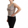 Canotta smanicata scollo a V in cotone multicolor - IT44-L