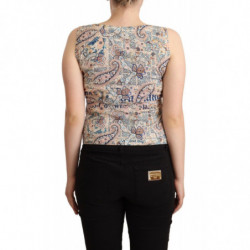 Canotta smanicata scollo a V in cotone multicolor - IT44-L