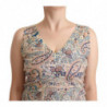 Canotta smanicata scollo a V in cotone multicolor - IT44-L