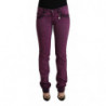 Jeans in denim slim fit elasticizzati in cotone viola - W30