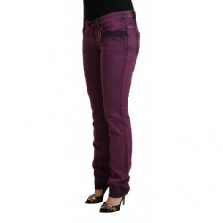 Jeans in denim slim fit elasticizzati in cotone viola - W30