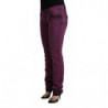 Jeans in denim slim fit elasticizzati in cotone viola - W30