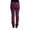 Jeans in denim slim fit elasticizzati in cotone viola - W30