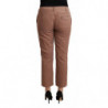 Pantaloni corti affusolati in cotone marrone - IT46-XL