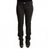 Pantaloni skinny a vita media in cotone nero - W32