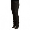 Pantaloni skinny a vita media in cotone nero - W32