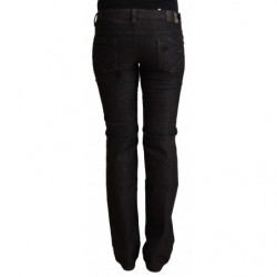 Jeans skinny a vita bassa in cotone nero - W27