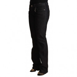Jeans skinny a vita bassa in cotone nero - W25