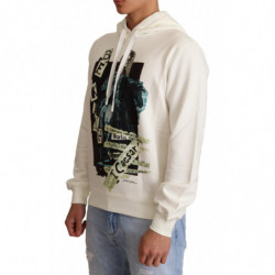 Maglione con cappuccio in cotone bianco Re Cesare - IT50 - L