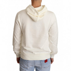 Maglione con cappuccio in cotone bianco Re Cesare - IT50 - L