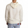 Maglione con cappuccio in cotone bianco Re Cesare - IT50 - L