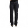 Jeans denim dritto vita bassa elasticizzato cotone blu scuro - W27