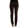 Jeans denim slim fit vita bassa elasticizzati cotone marrone - W29