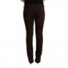 Jeans denim slim fit vita bassa elasticizzati cotone marrone - W29