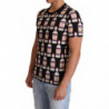 T-shirt girocollo con motivo bottiglia blu - IT46 - S