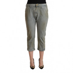 Pantaloni corti skinny a...
