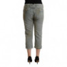 Pantaloni corti skinny a vita media in cotone 100% grigio - W27
