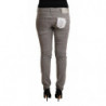 Jeans slim fit in denim di cotone lavato grigio chiaro - W30