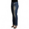 Jeans skinny blu lavati a vita media con orlo piegato - W31