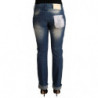 Jeans skinny blu lavati a vita media con orlo piegato - W31