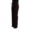 Pantaloni formali dritti neri a vita alta - IT44-L