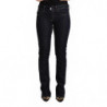 Jeans skinny denim skinny vita bassa elasticizzati cotone nero - W26