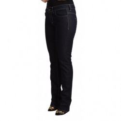 Jeans skinny denim skinny vita bassa elasticizzati cotone nero - W29