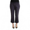 Pantaloni corti svasati con orlo piegato a vita bassa neri - IT46-XL