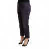 Pantaloni corti svasati con orlo piegato a vita bassa neri - IT46-XL