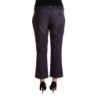 Pantaloni corti svasati con orlo piegato a vita bassa neri - IT46-XL