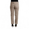 Pantaloni casual affusolati a vita media in tencel beige - IT42-M