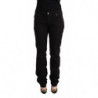 Jeans skinny in cotone denim a vita media neri - IT36-XXS