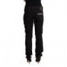 Jeans skinny in cotone denim a vita media neri - IT36-XXS