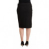 Gonna dritta nera al ginocchio con taglio a matita - IT50-3XL