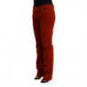 Jeans casual dritti a vita bassa in cotone rosso - W31