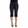 Jeans capri denim slim vita bassa cotone blu elasticizzato - IT42-M