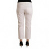 Jeans in denim corto a vita media in cotone bianco - IT44-L