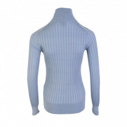 Maglione Dolcevita In Seta Azzurro - S