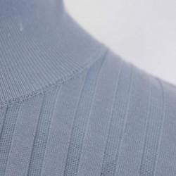 Maglione Dolcevita In Seta Azzurro - S