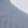 Maglione Dolcevita In Seta Azzurro - S