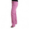 Jeans affusolati in denim a vita bassa in cotone rosa - W33