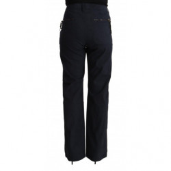 Pantaloni neri in cotone affusolati a vita alta - IT50-3XL