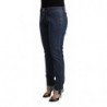 Jeans in denim con orlo piegato slim fit in cotone blu scuro - W33