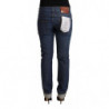 Jeans in denim con orlo piegato slim fit in cotone blu scuro - W33